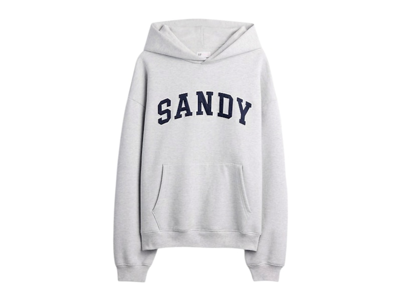 Pre-owned Gap X Sandy Liang Extra Heavyweight Logo Oversized Hoodie In Grey In Gray