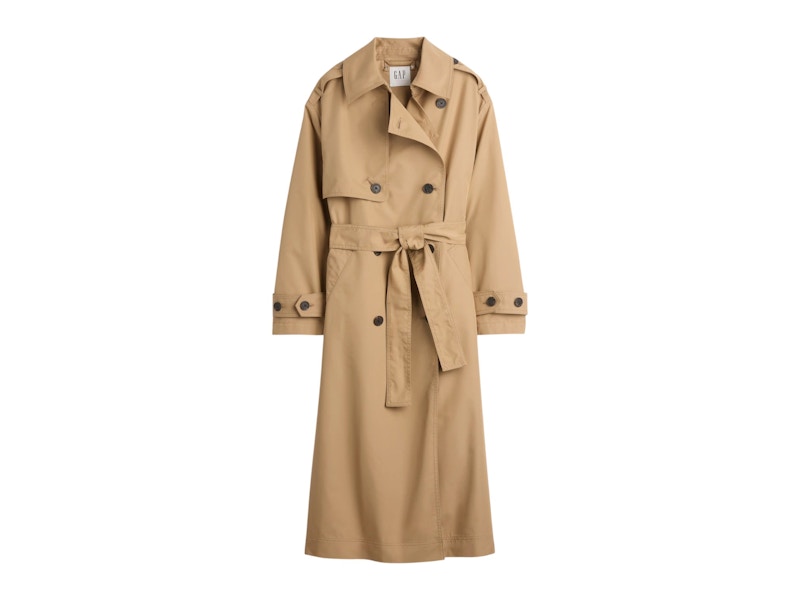 Pre-owned Gap X Sandy Liang Women's Bowback Trench Coat In Mojave Tan In Brown