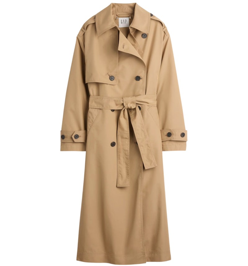 Gap x Sandy Liang Women's Bow-Back Trench Coat Mojave Tan FW25 US