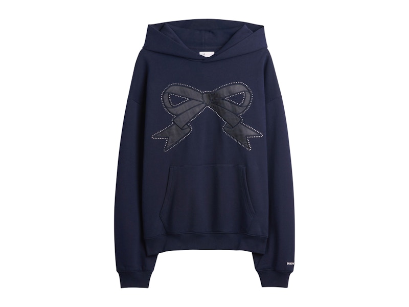 Gap x Sandy Liang Women's Heavyweight Bow Oversized Hoodie Navy