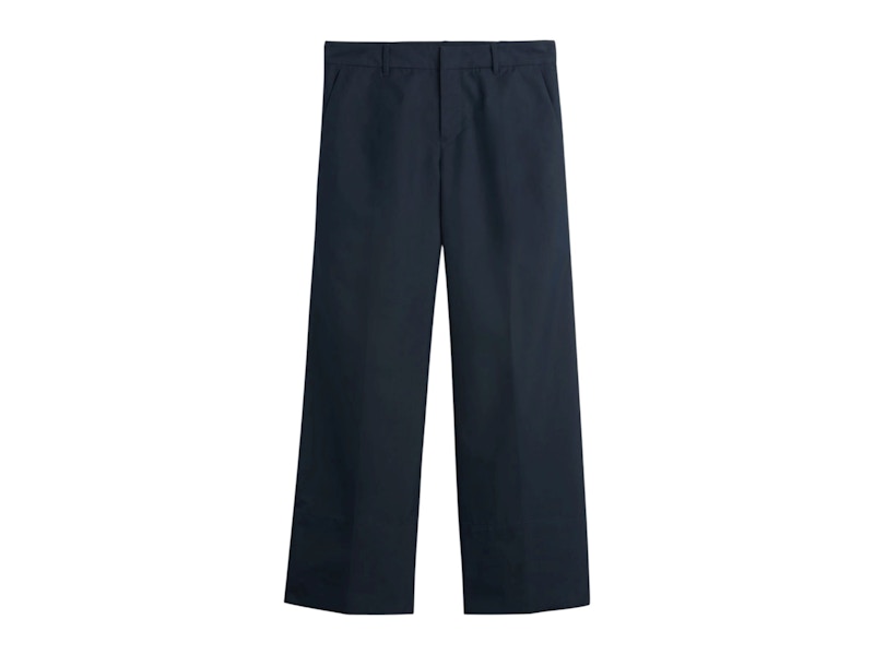 Gap x Sandy Liang Women's Mid Rise Bow-Back Khakis Navy Blue