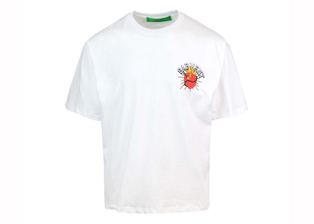 Pre-owned Garment Workshop Print Heart T-shirt White