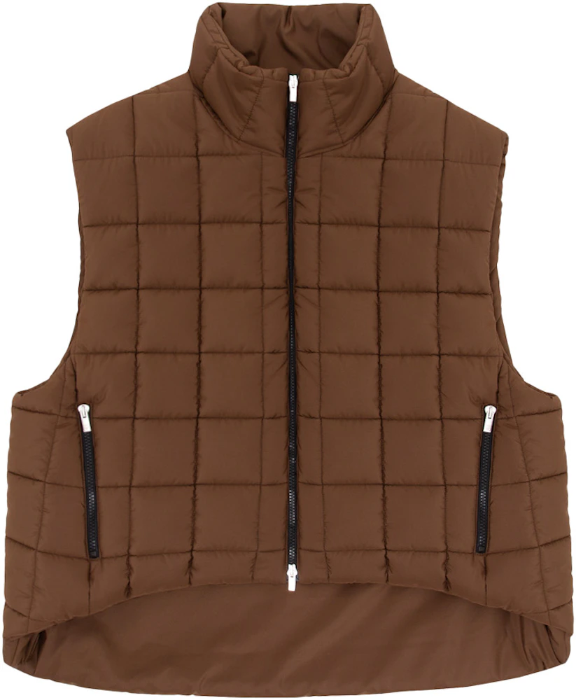 Garment Workshop Quilted Puffer Vest Mocha Brown - FW22 - GB