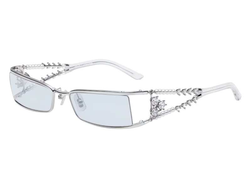 Pre-owned Gentle Monster Women's Kiira 02(blm) Sunglasses In Silver/blue In Multi