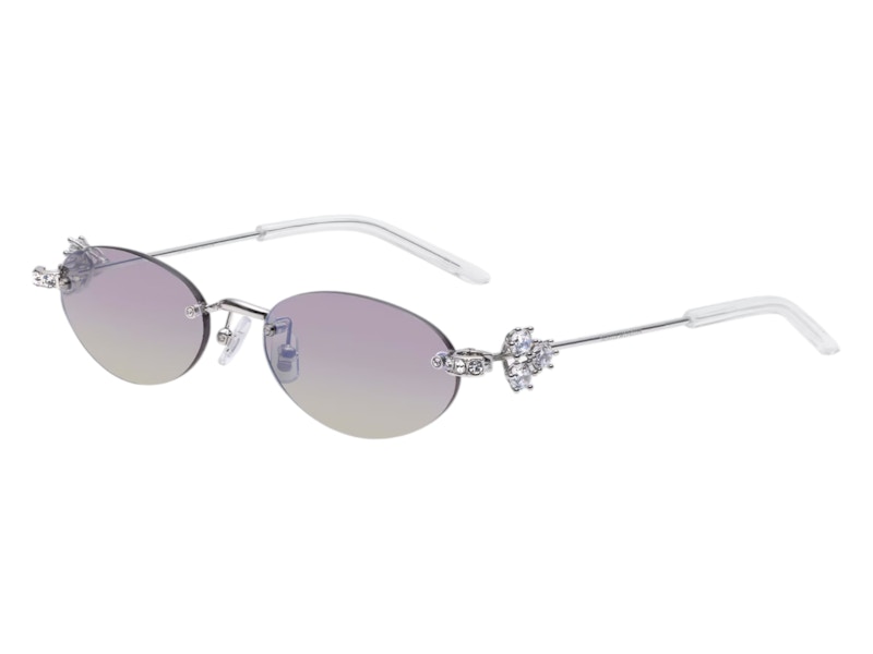 Pre-owned Gentle Monster Women's Orora 02(vyg) Sunglasses In Silver/violet