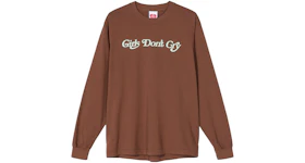 Girls Don't Cry Butterfly L/S T-Shirt Brown