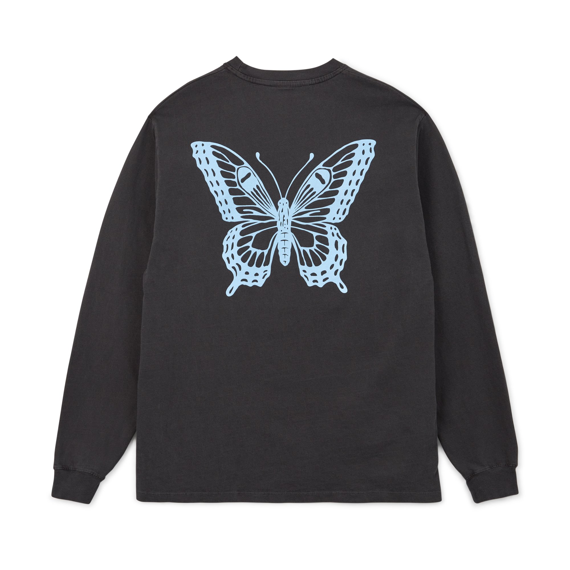 Girls Don't Cry Butterfly L/S Tee Washed Black/Blue Men's - SS21 - US