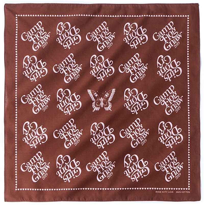 Girls Don't Cry Camp Flog Gnaw 2019 Pattern Bandana Brown - FW19 - US