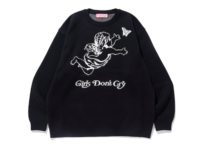 Girls Don't Cry GDC Angel Logo Crewneck Sweatshirt Black Blue