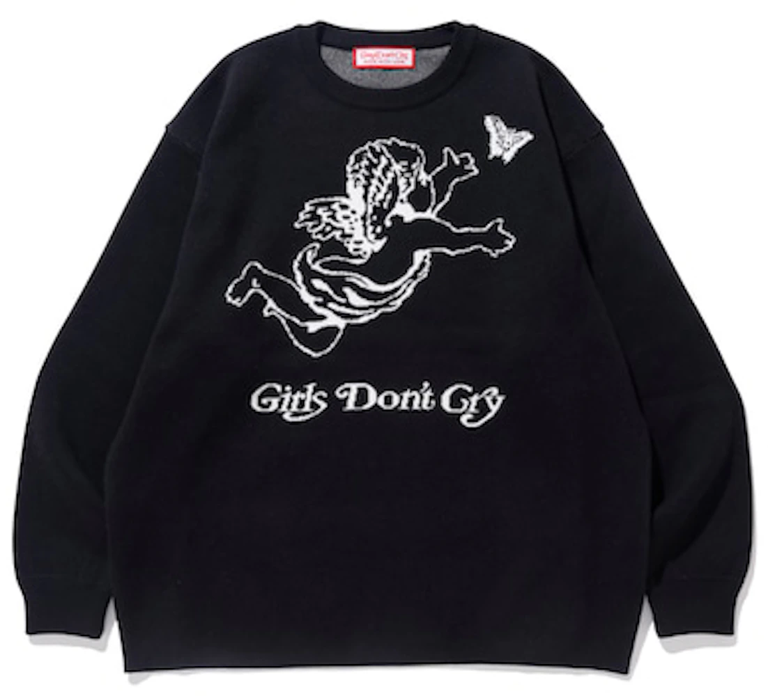 Pre-owned Girls Don't Cry Girls Dont Cry Gdc Angel Logo Crewneck Sweatshirt  Black Blue