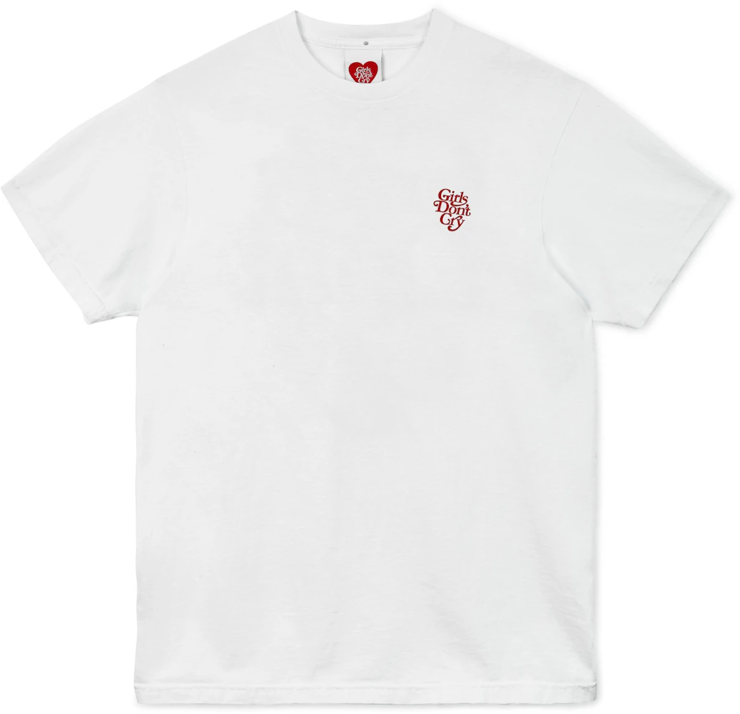 Girls Don't Cry GDC Logo Tee White/Red Men's - SS21 - US