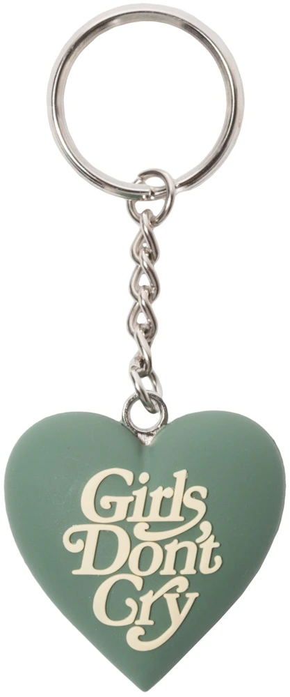 Girls Don't Cry Heart Keychain Green - FW19 - US