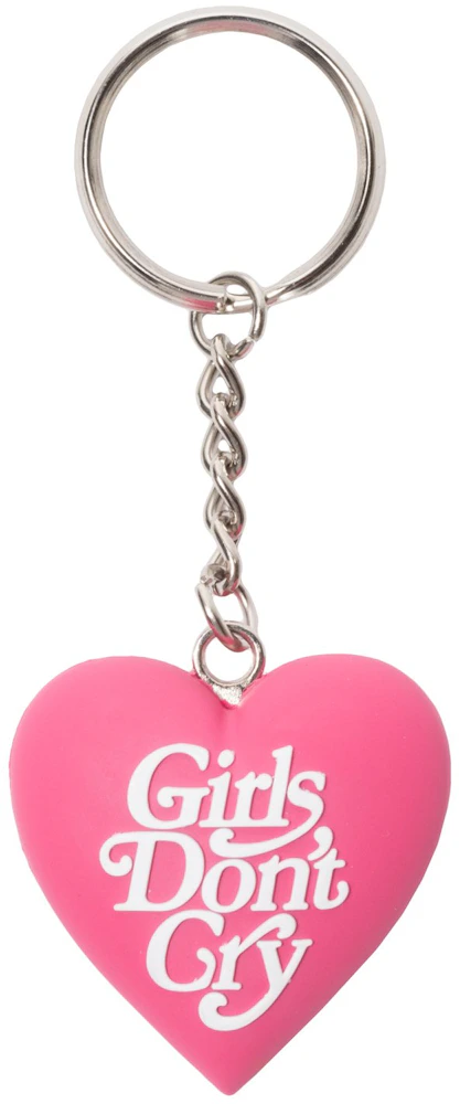 Girls Don't Cry Heart Keychain Pink - FW19 - US