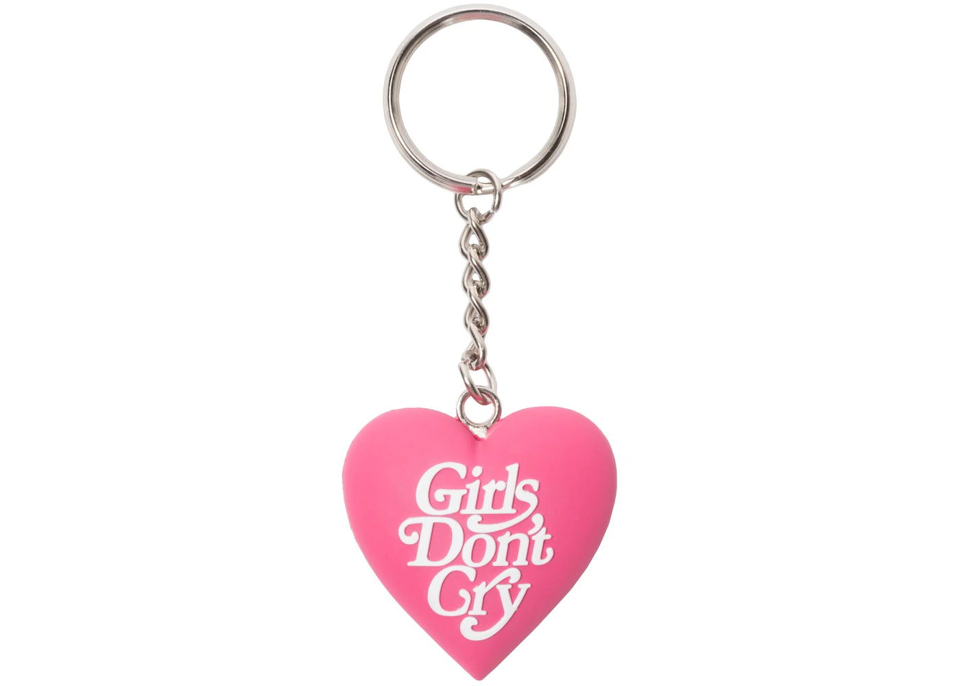 Girls Don't Cry Heart Keychain Pink - FW19