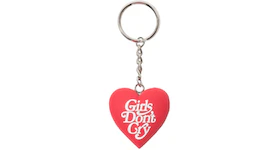 Girls Don't Cry Heart Keychain Red