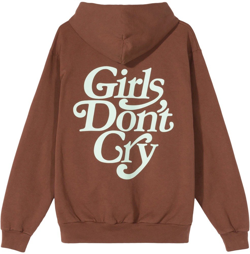 Girls Don't Cry Logo Hoody Brown Men's - FW19 - US