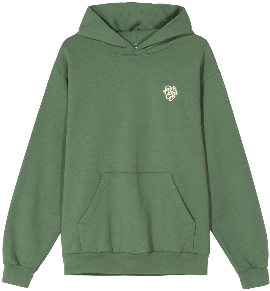 Girls Don´t Cry LOGO HOODIE L GREEN GDC-