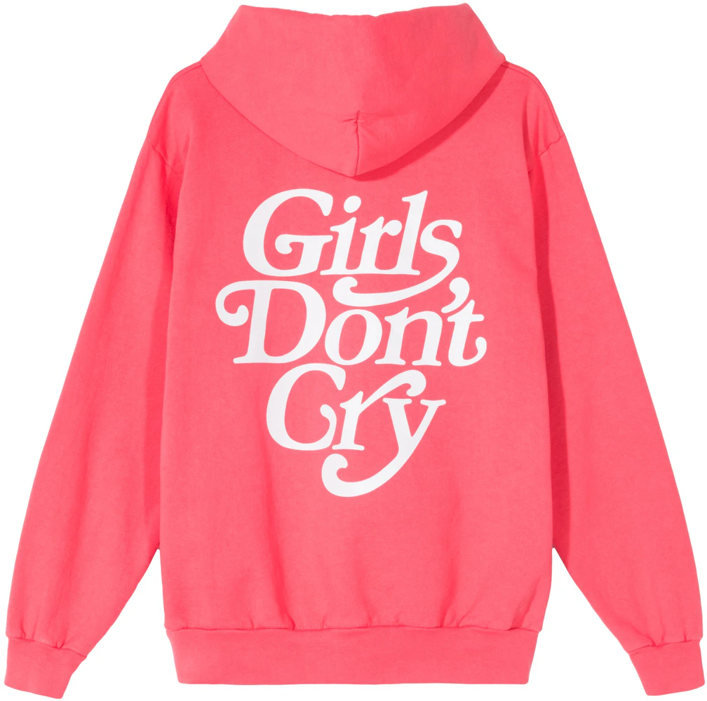 Girls Don't Cry Logo Hoody Pink Men's - FW19 - US