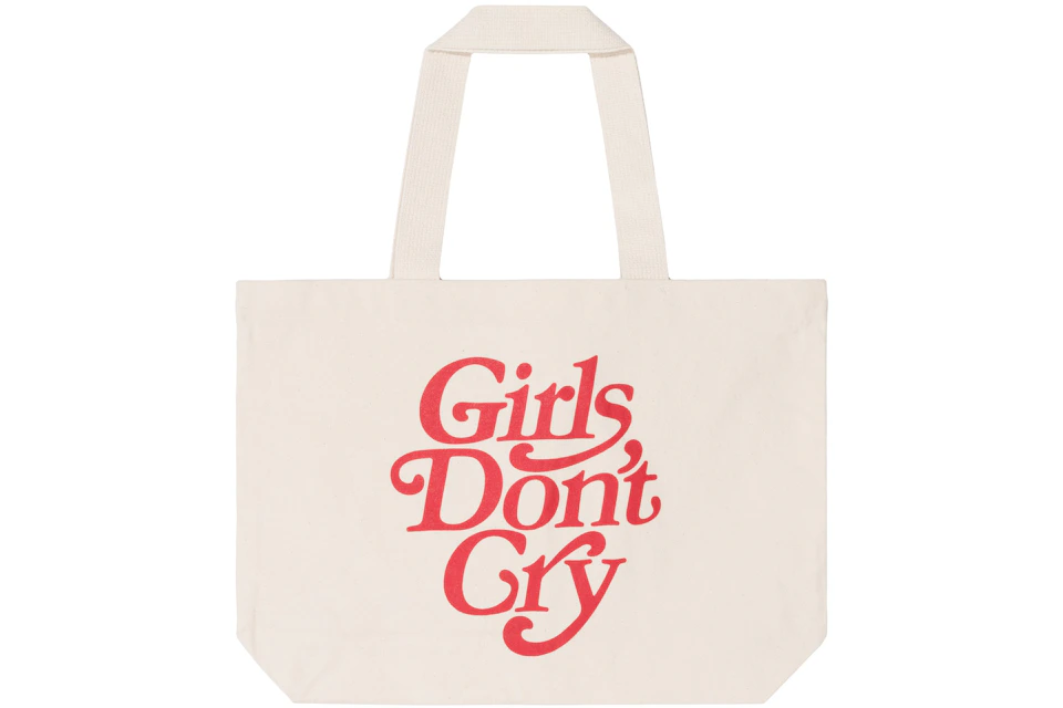 Girls Don T Cry Logo Tote Bag Natural Fw19 Girls Don T Cry Logo Tote Bag Natural Fw19