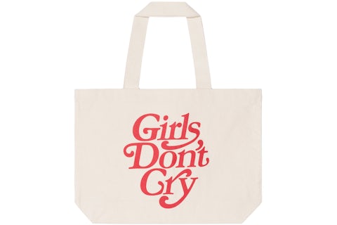 Girls Don't Cry Logo Tote Bag Natural - FW19 - US Girls Don't Cry Logo Tote Bag Natural - FW19 - US
