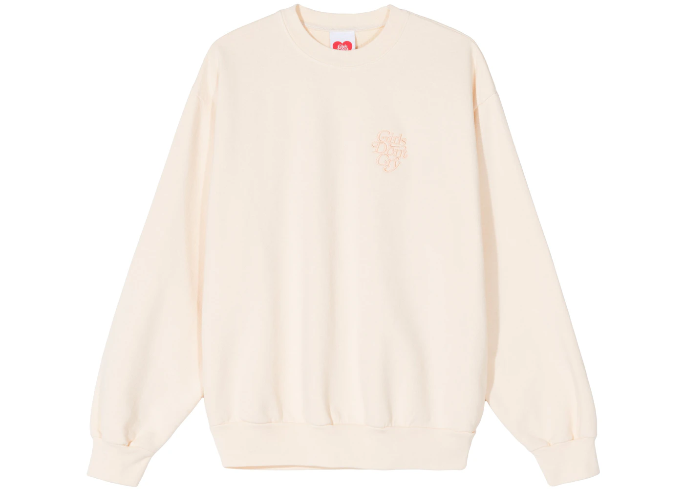 GirlsDonGirls Don't Cry Sweatshirt XL Cream - スウェット