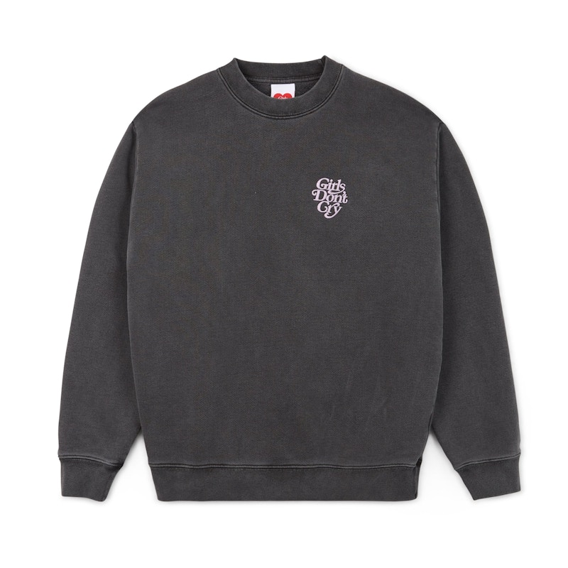 Girls Dont Cry Washed GDC Logo Crewneck Black/Lavender - SS21 - US