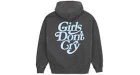 Girls Dont Cry Washed GDC Logo Hoodie Black/Blue