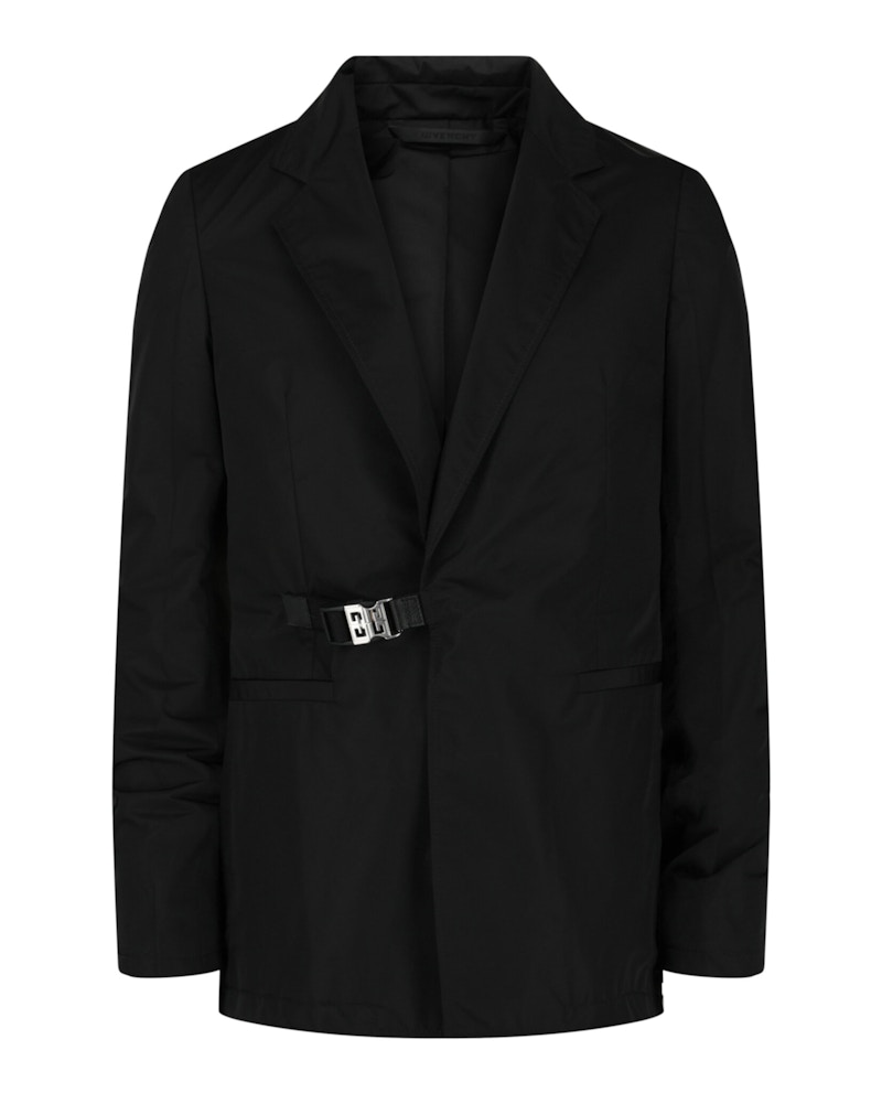 Pre-owned Givenchy Men's  4g Buckle Slim Fit Unconstructed Jacket In Black