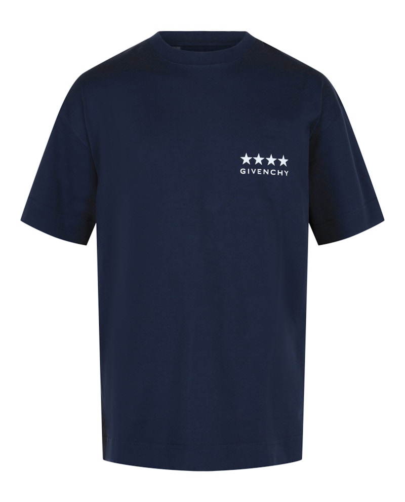 Givenchy 4G Cotton T-shirt Deep Blue Men's - US