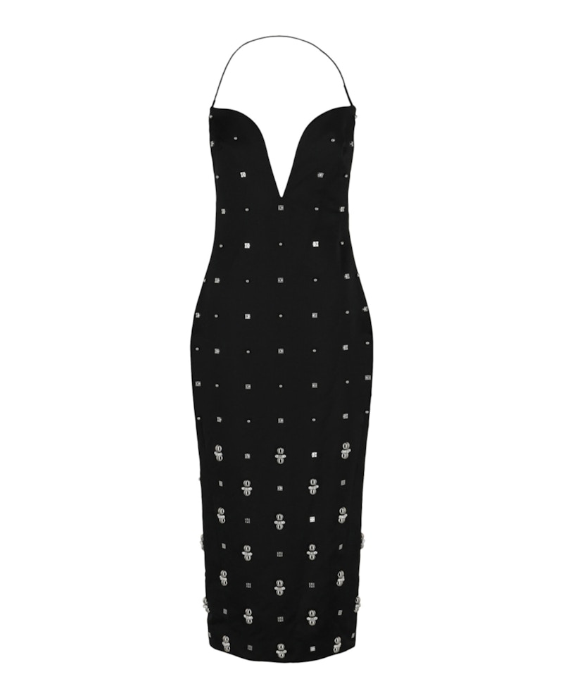 black givenchy dress Givenchy // Black Sheer Long Sleeve Midi Dress – VSP Consignment main image 1