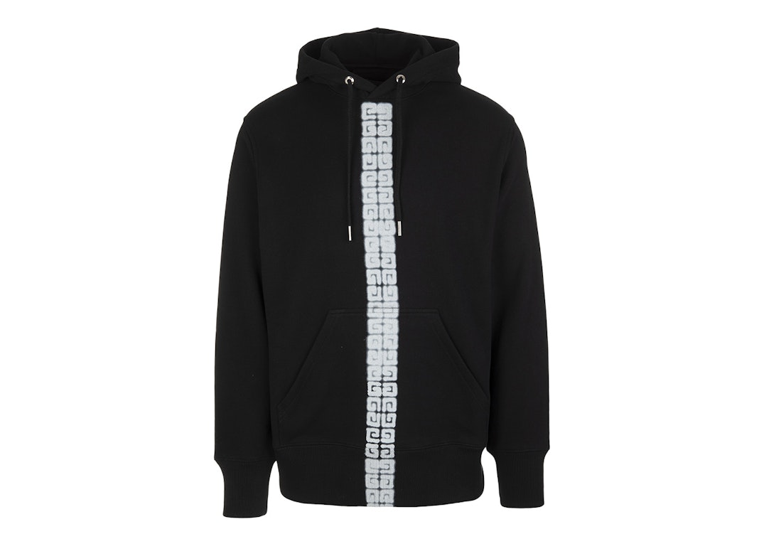 Pre-owned Givenchy 4g Graffiti Stripes Effect Hoodie Black/white