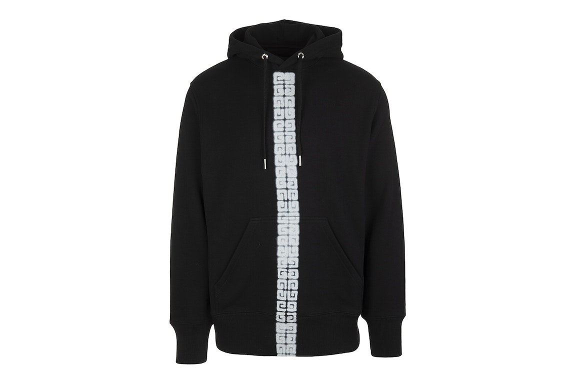 Pre-owned Givenchy 4g Graffiti Stripes Effect Hoodie Black/white