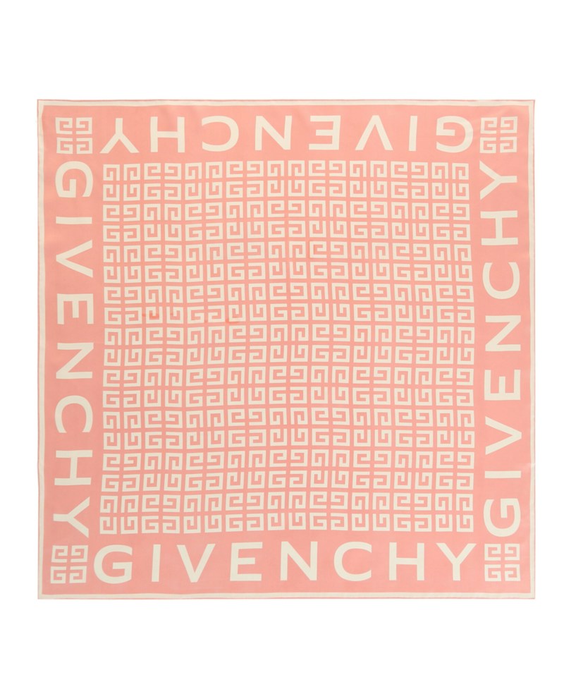 Sciarpa quadrata con logo Givenchy 4G Fenicottero naturale