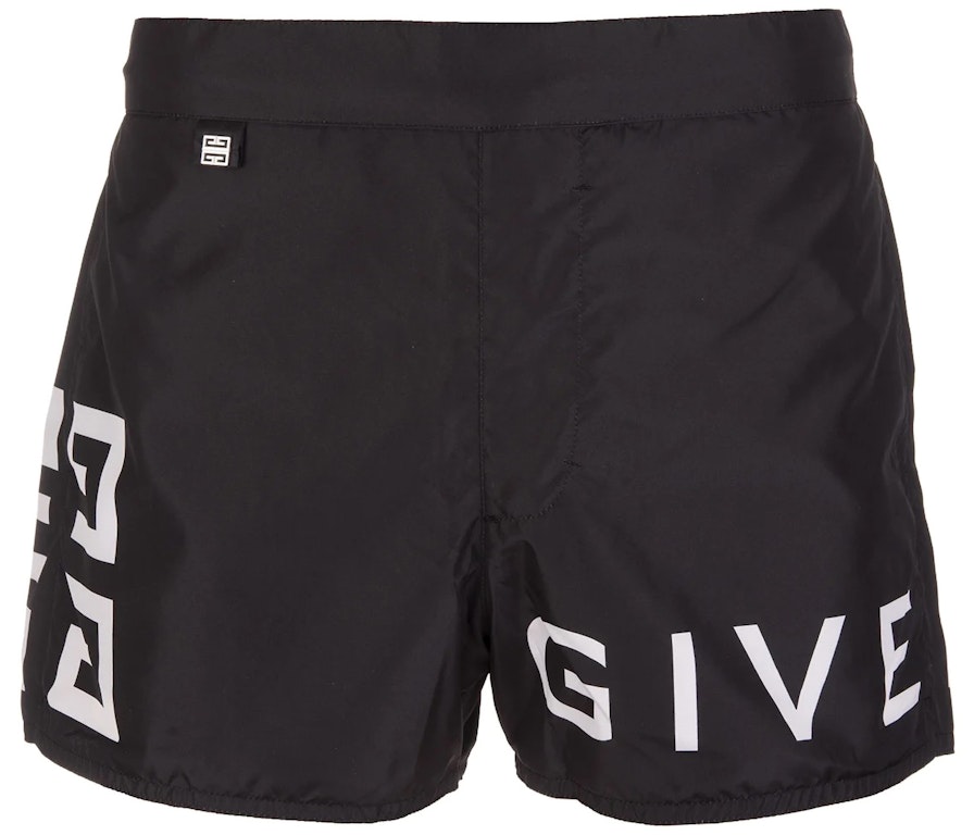 Pre-owned Givenchy 4g Logo Swim Short Black