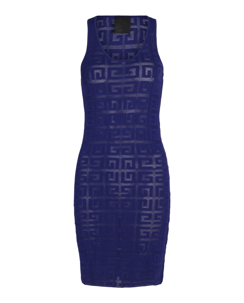 Givenchy 4G Monogram Jacquard-Knit Tank Top Dress Dark Purple - US