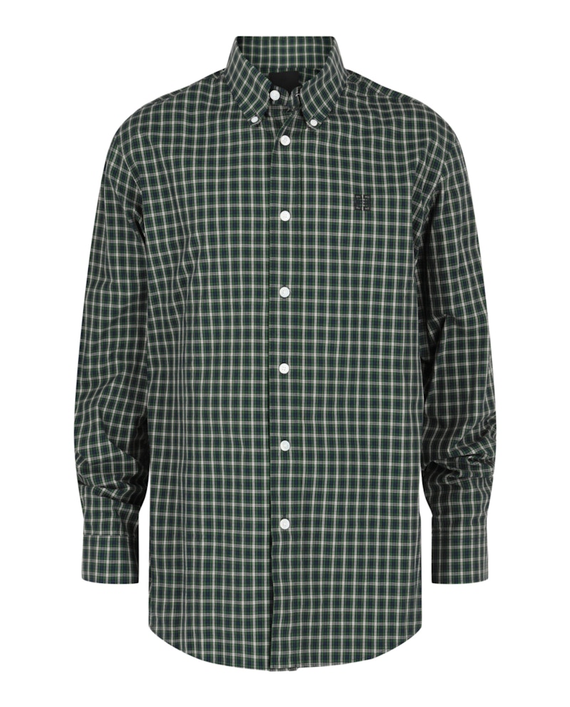 Givenchy 4G Motif-Embroidered Checked Shirt Multi