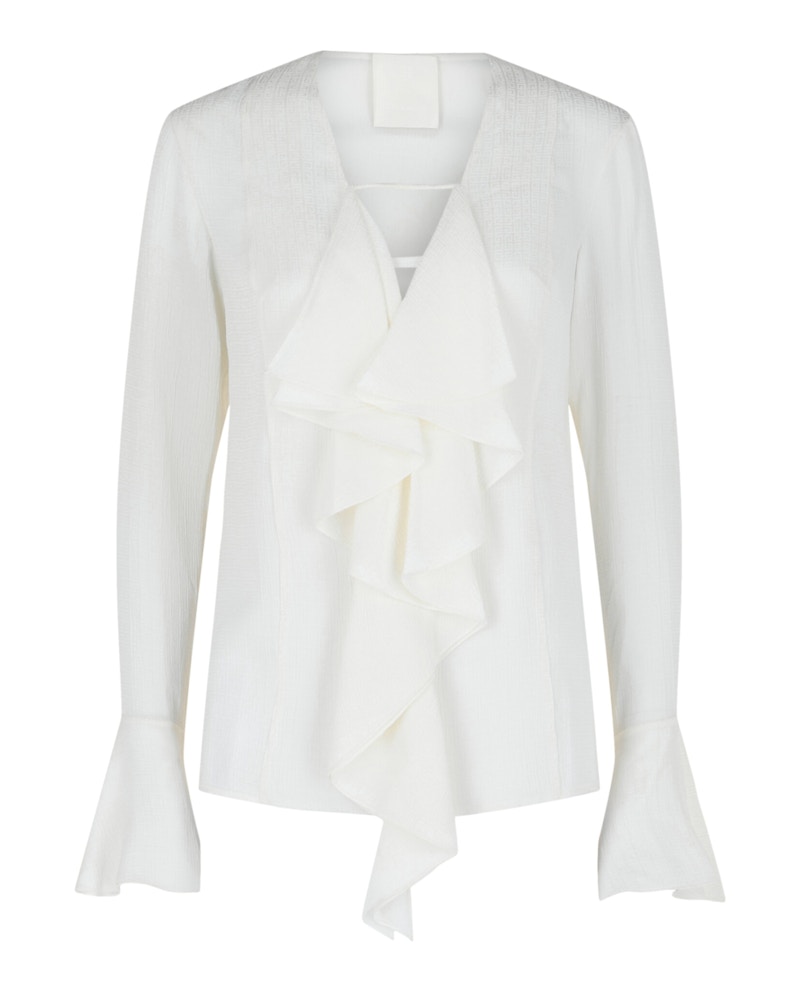 Givenchy Seidenbluse mit 4G-Muster Weiß