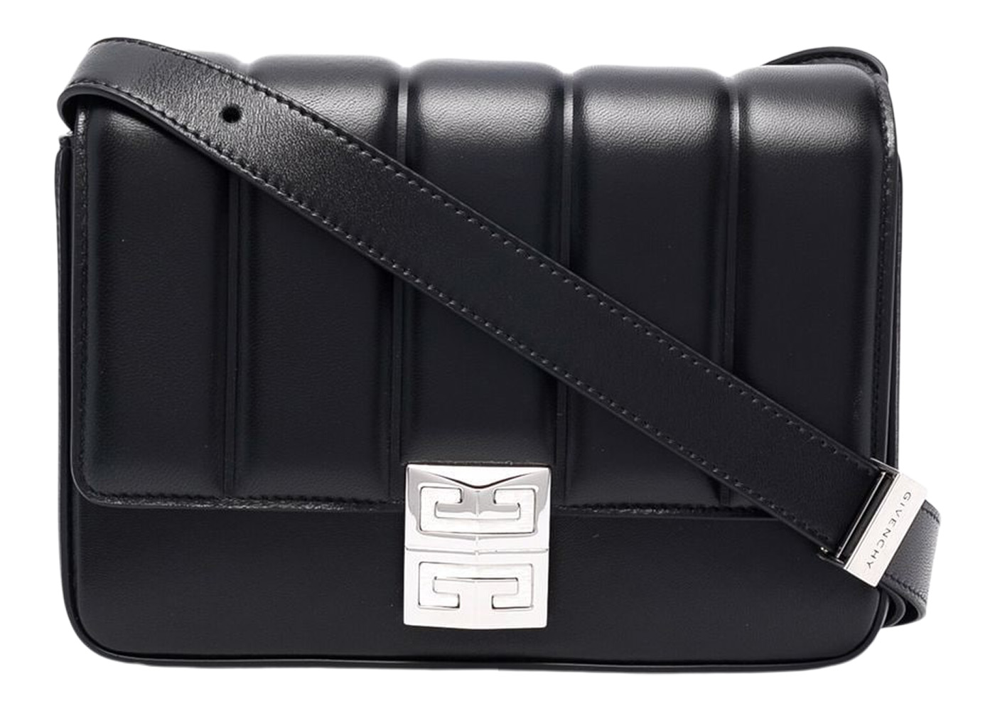 Givenchy 4G Quilted Crossbody Bag Medium Black in Lambskin Leather 