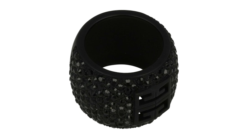 Anillo Givenchy 4G negro de Givenchy en metal con cristales