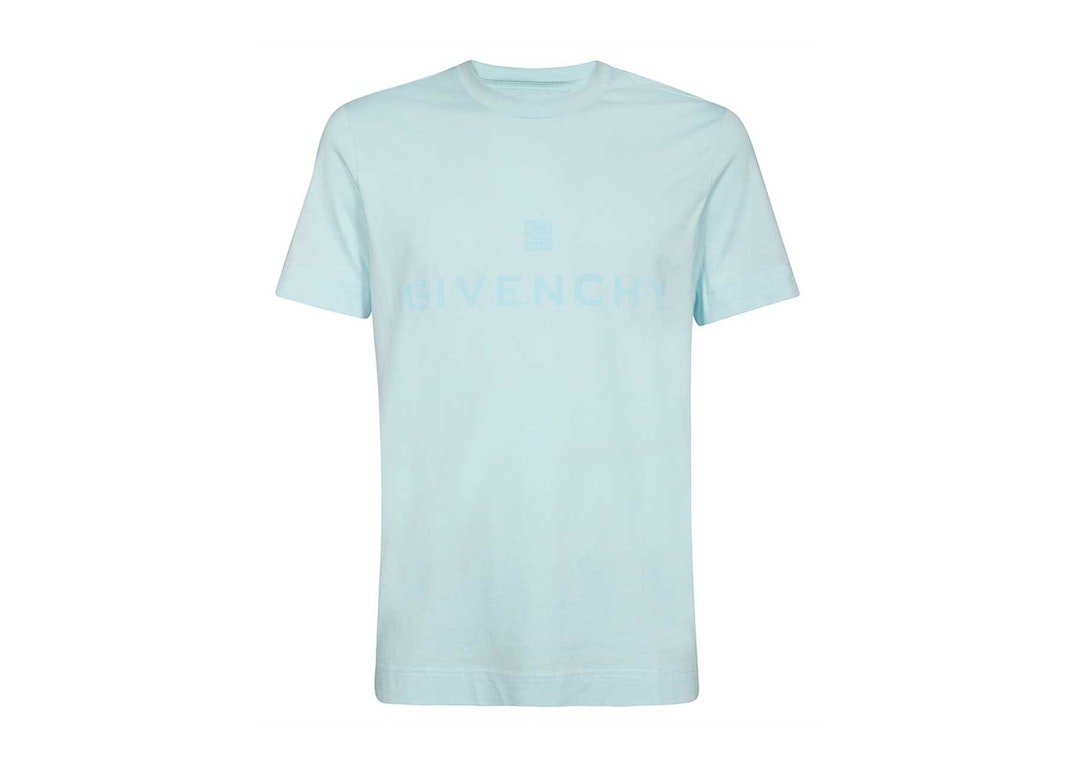 Pre-owned Givenchy 4g Slim Fit T-shirt Acqua Marine