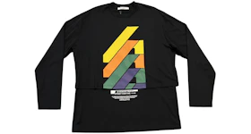 Givenchy 4G Vertical Logo Layered L/S T-shirt Black
