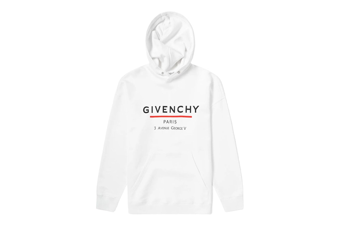 Pre-owned Givenchy Address Hoodie White