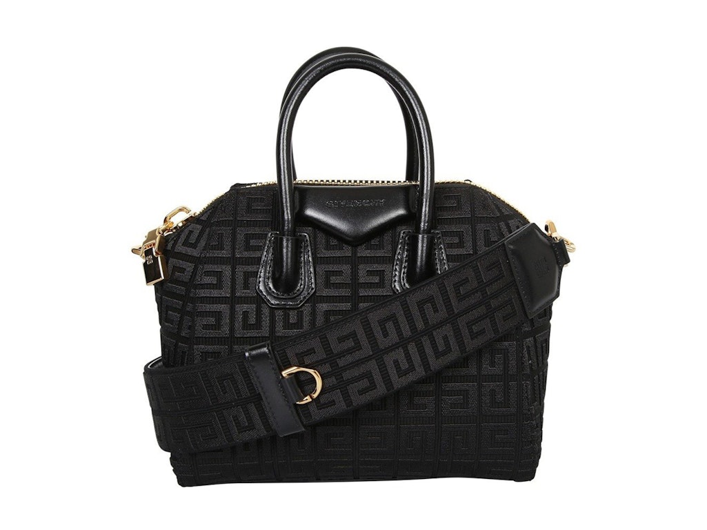 Pre-owned Givenchy Antigona Tote Bag Mini 4g Motif Black
