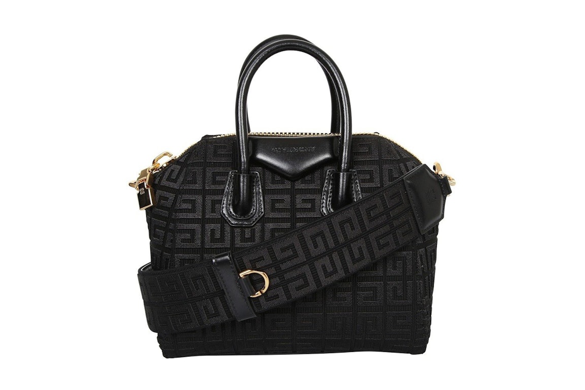 Pre-owned Givenchy Antigona Tote Bag Mini 4g Motif Black