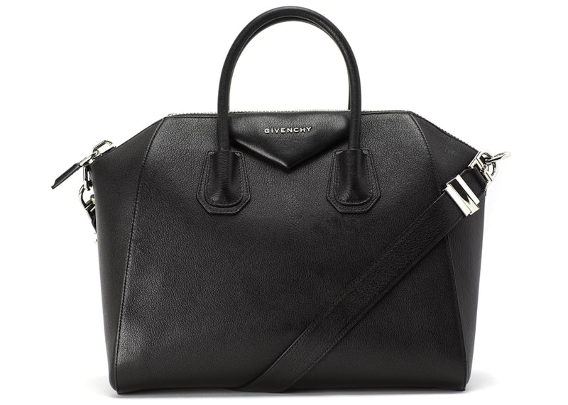 Givenchy Antigona Tote Sugar Goatskin Medium Black in Leather with