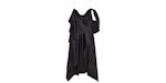 Givenchy Asymmetric Draped Satin Dress Black