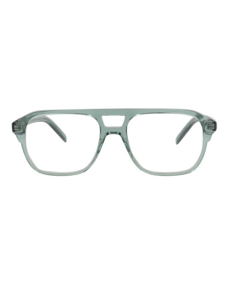 Pre-owned Givenchy Women's Aviatorframe Acetate Optical Frames In Green Green Transparent (gv50035i/53/093)