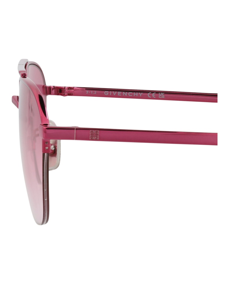 Givenchy Aviator-Frame Metal Sunglasses Pink Pink Violet (Gv40004u-57-72z)