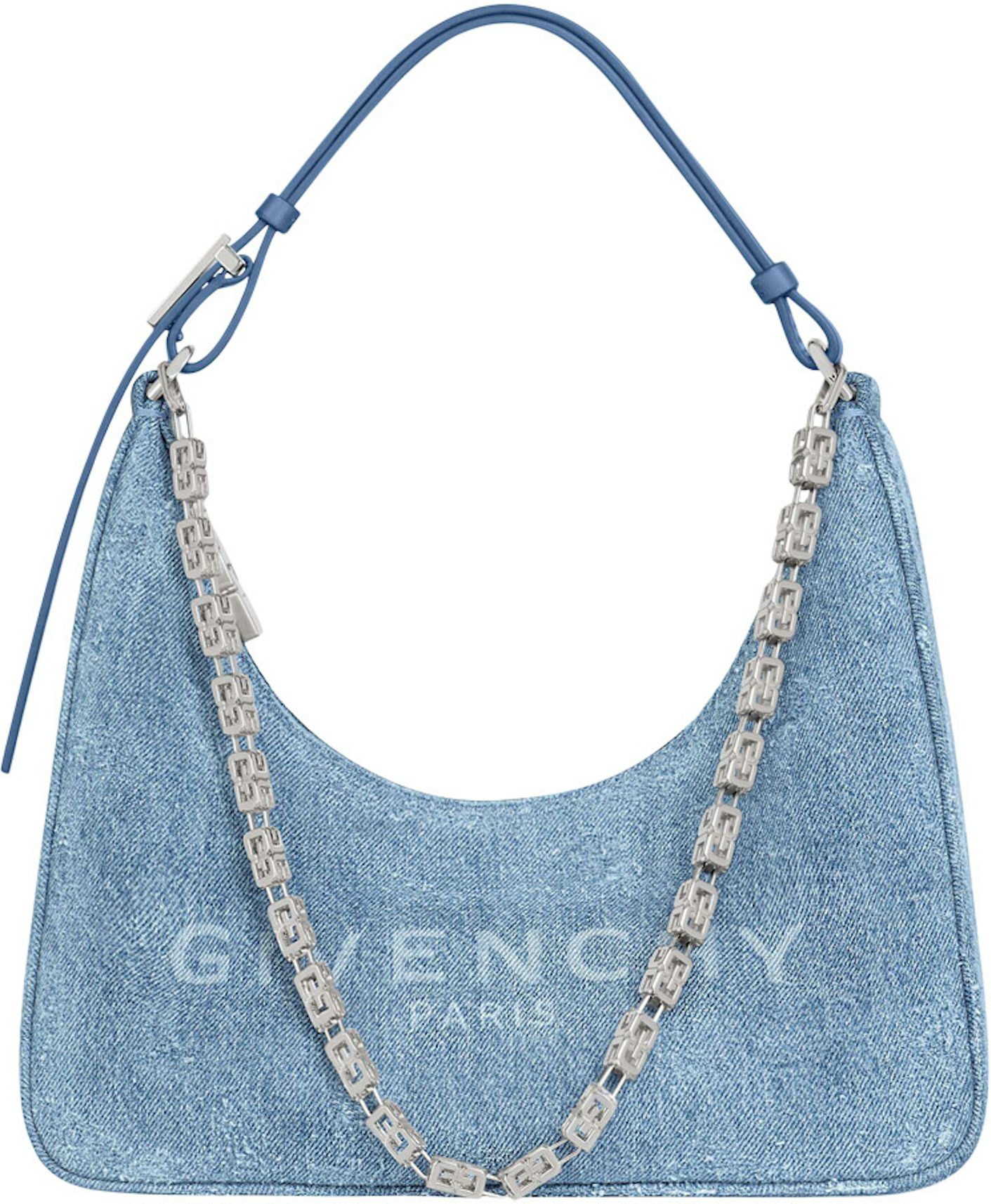 Women's Crush Medium Chain Bag Quilted Denim in Blue
