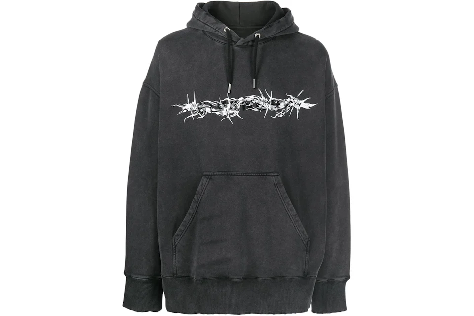 Givenchy Barbed wire Print Hoodie Black